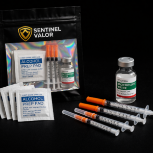 Research Starter Kit- Bac water 0.9% + Syringes + Pads