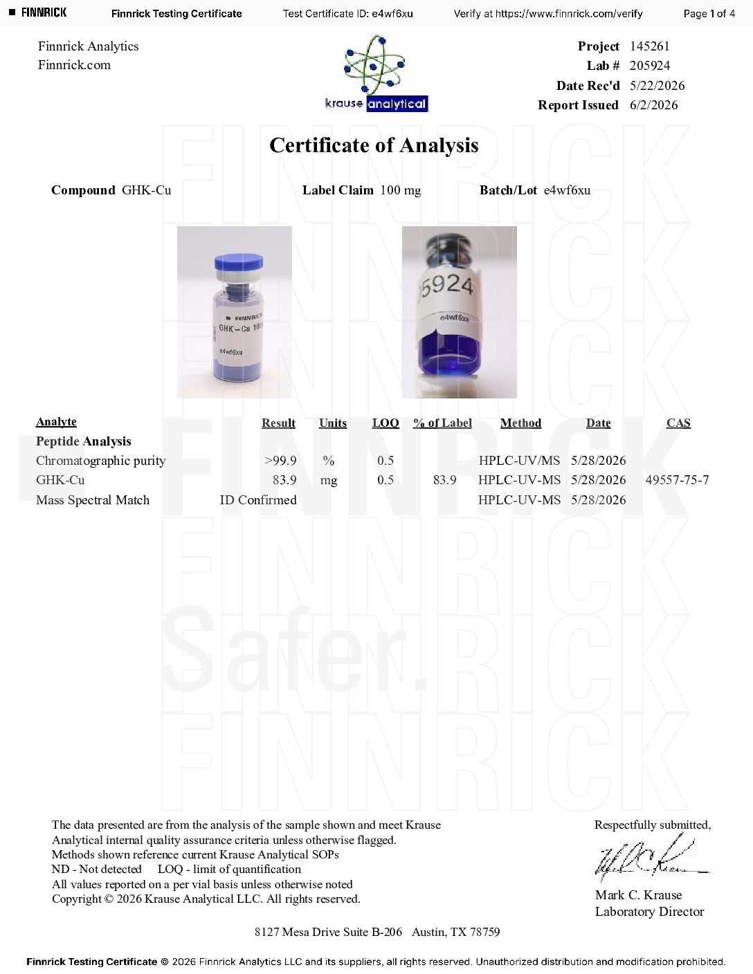 ghkcu 100 GHK-CU (research Grade) 100MG - Image 2