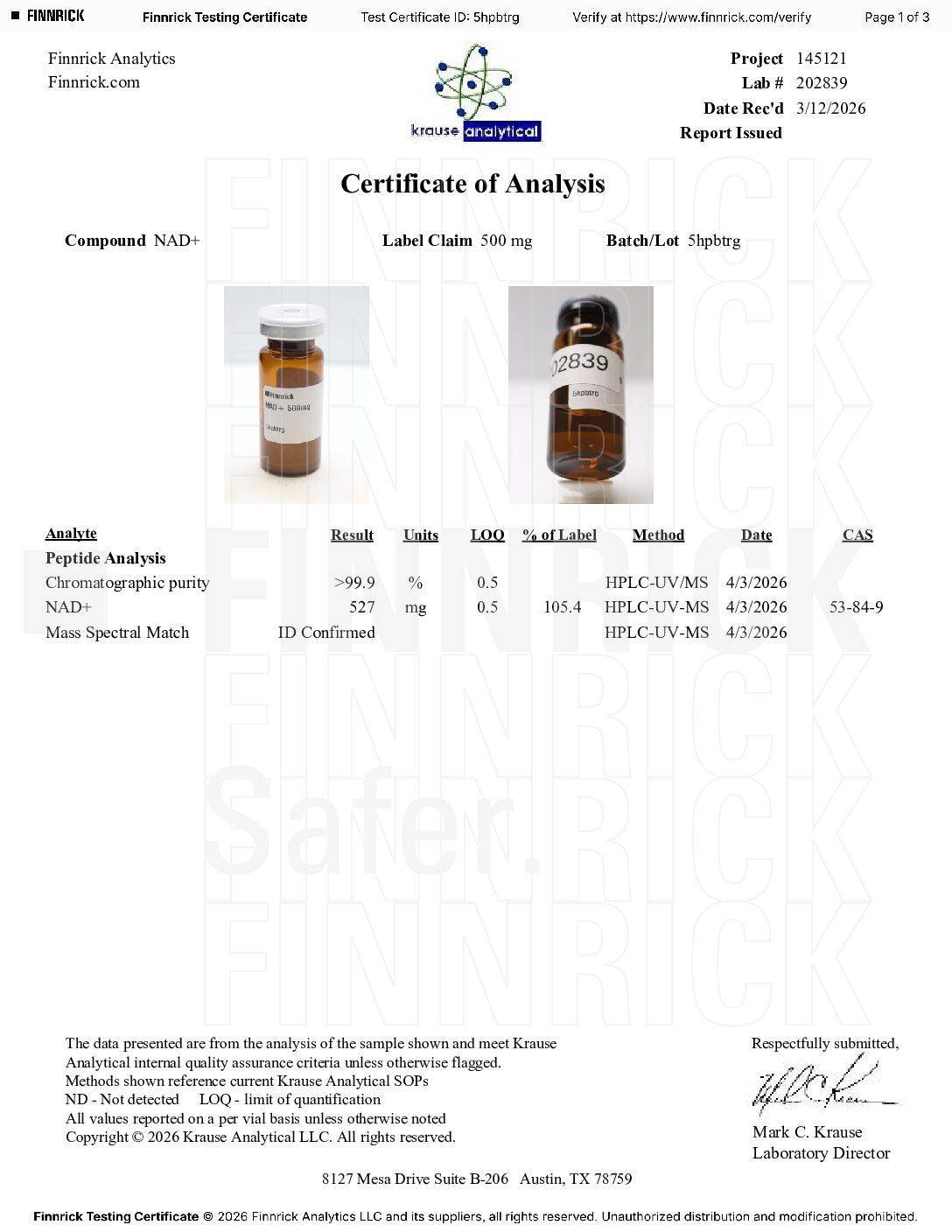 nad + 500 NAD+ (research Grade) 500MG - Image 2